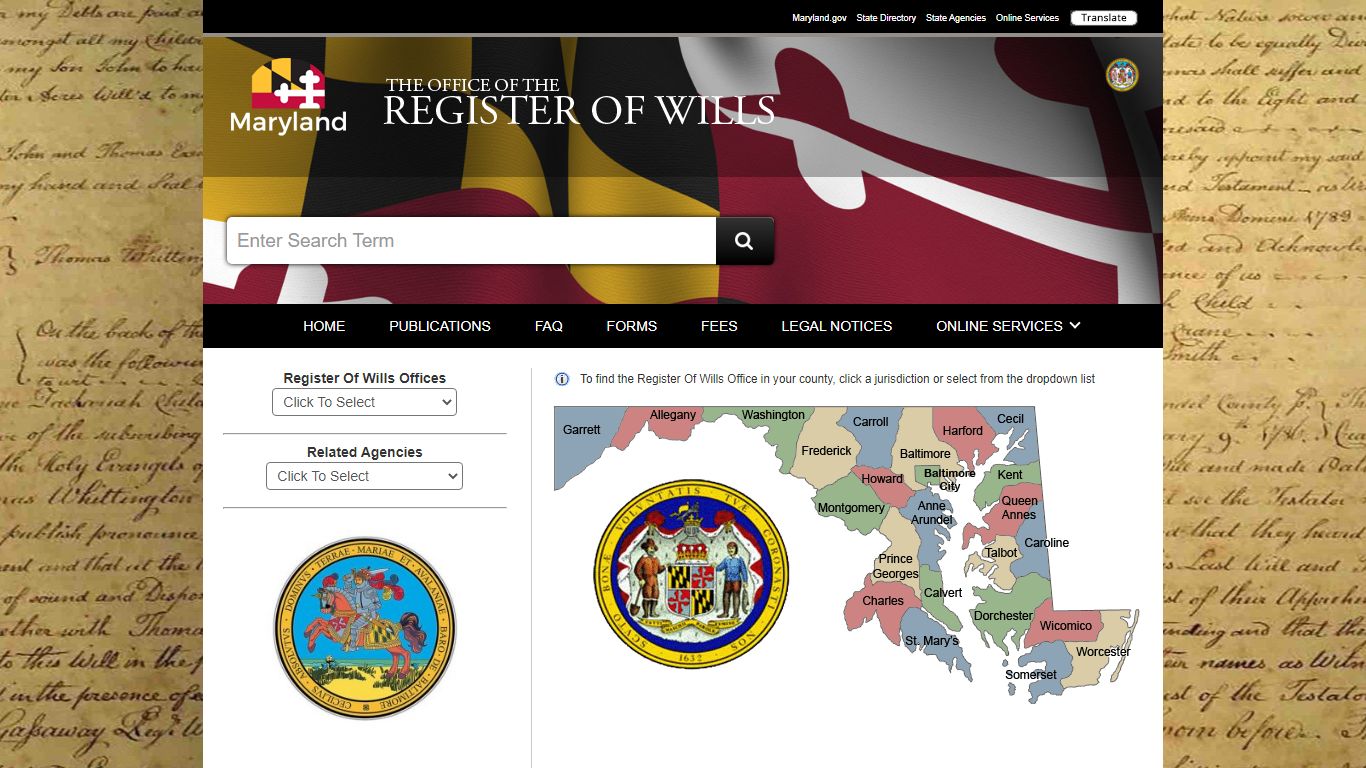 Office Of The Register Of Wills